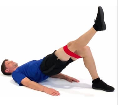 Exercise Rehabilitation 4 single leg bridge with band